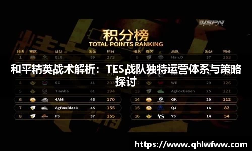 和平精英战术解析：TES战队独特运营体系与策略探讨